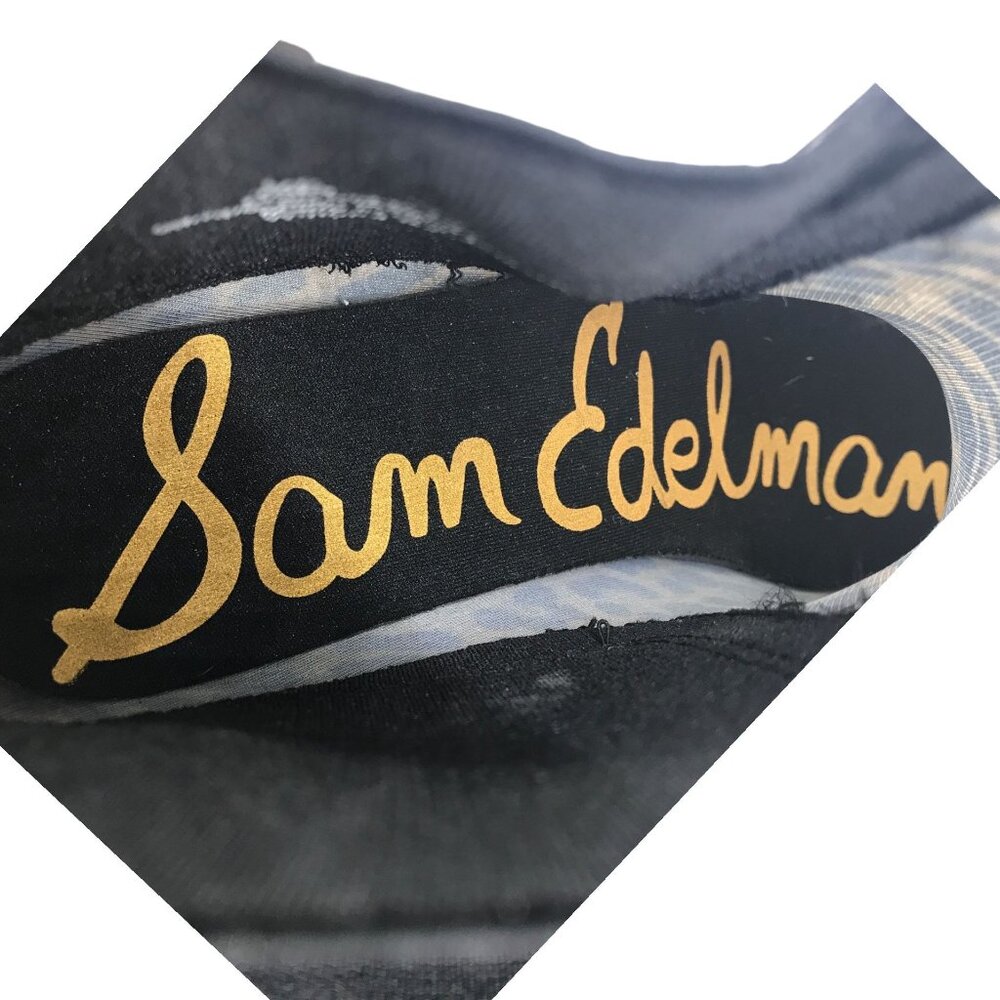 Sam Edelman Black Brown Leopard Pattern Rubber Ankle Boots - Picture 7 of 7